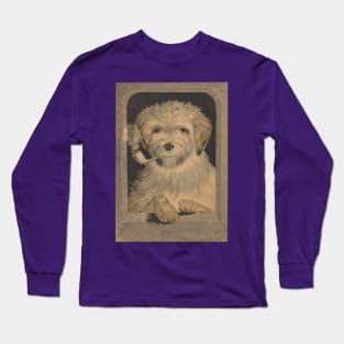 Vintage dog smoking a pipe Long Sleeve T-Shirt